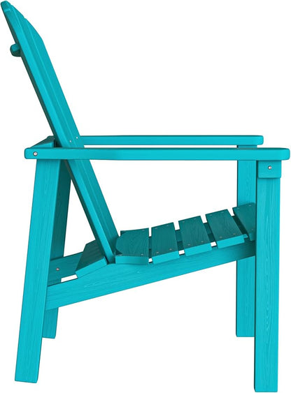 Stackable Adirondack Chairs Set of 2, Compact HDPE, Aruba | 26.3" Wide HDPE - Image 7