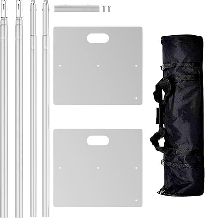 Pipe and Drape Backdrop Stand 8ftx10ft Adjustable Background Support System Heavy Duty Background Stand for Wedding Banquet Decorations Silvery