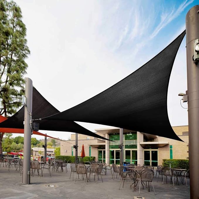 Royal Shade 8' x 8' x 8' Black Triangle Sun Shade Sail Order to Make RTAPT8 by RoyalShade
