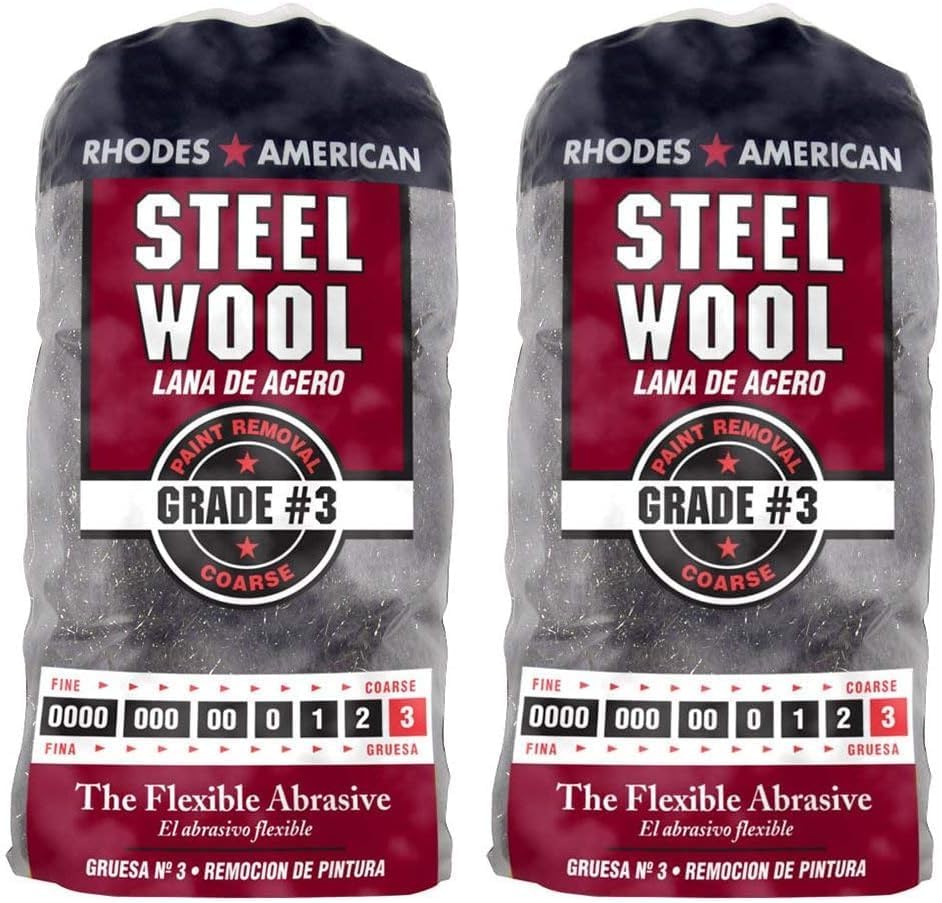 Homax Rhodes American Paint Removal Steel Wool, Coarse Grade #3, 12 Pads by Homax