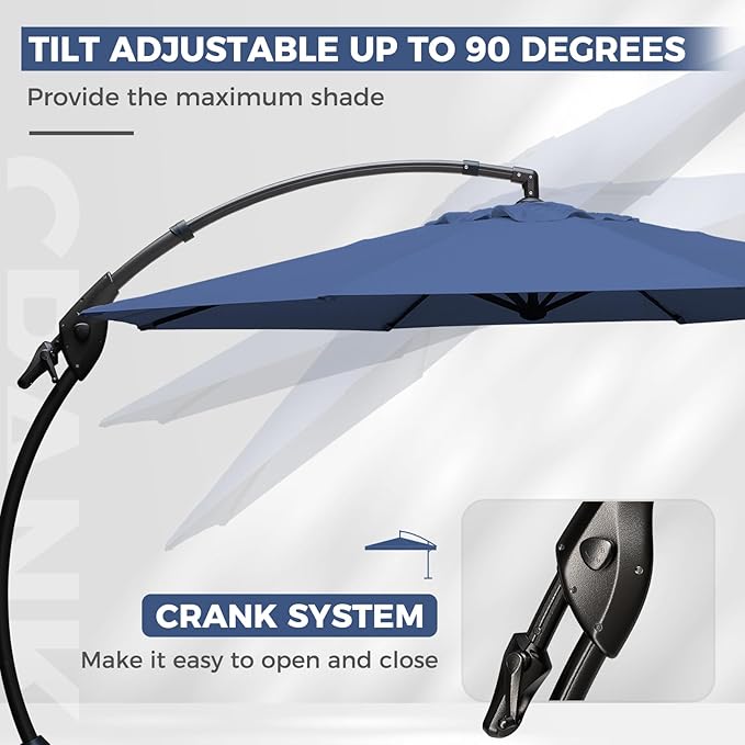 Grand patio 12FT Cantilever Round Umbrella - Image 5