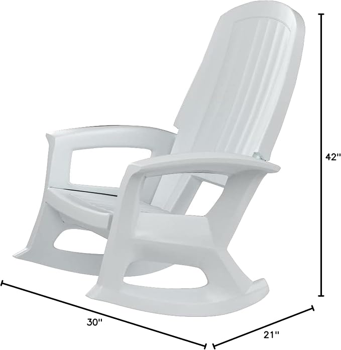 Rockaway Heavy Duty All Weather Rocking Chair, 3 Pack | Polyethylene Outdoor - Image 3