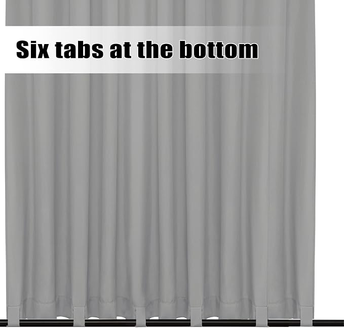 Easy-Going Outdoor Curtains for Patio 1 Panel, 150x96 inch, Light Grey | - Image 4