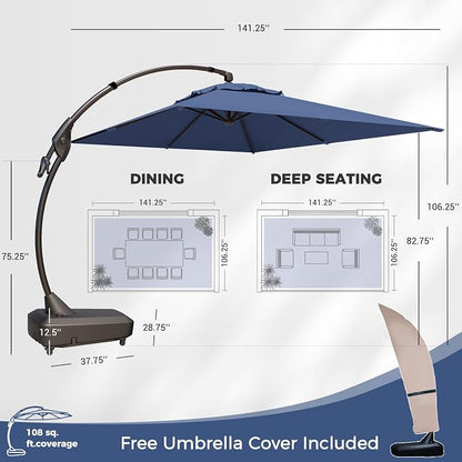 Grand patio 9x12 FT Large Cantilever Umbrella - Image 3