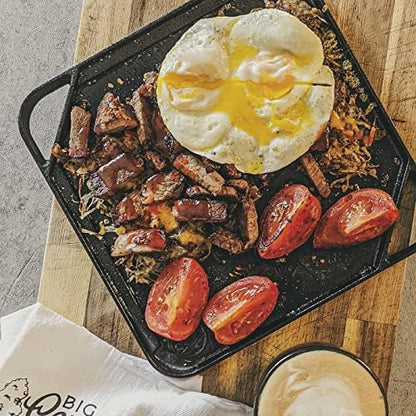 10.5 inch Single-Burner Reversible Cast Iron Grill/Griddle - Image 6