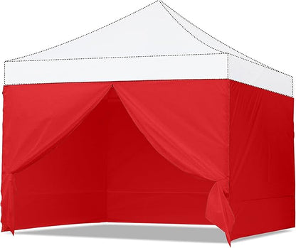 ABCCANOPY Side Wall 10x10, Red (4 Walls Only, NOT Including Frame and Top)