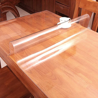 12x40 Inch Clear Plastic Office Desk Mat Table Protector PVC Night Sofa Table Table Cover Pad Children Painting Cover Mat Vinyl Easy Clean Waterproof Heat Resistant Wood Furniture Topper Pad Rectangle