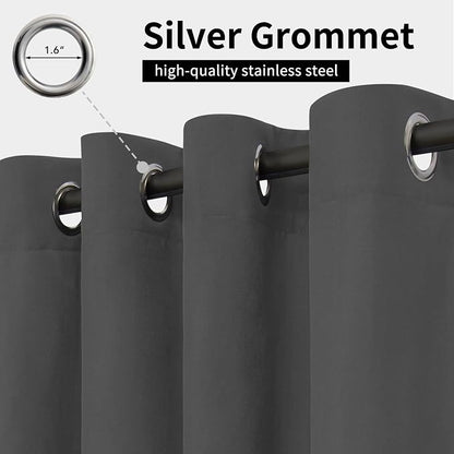 Easy-Going Outdoor Curtains for Patio 2 Panels, 54x84 inch, Weatherproof - Image 2