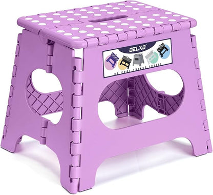 Delxo Folding Step Stool 11 Inch, 300 Lbs Step Stool by Delxo