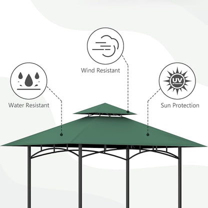 Grill Gazebo Canopy Replacement, 5 x 8 Ft, UV Resistant, Water Resistant - Image 3