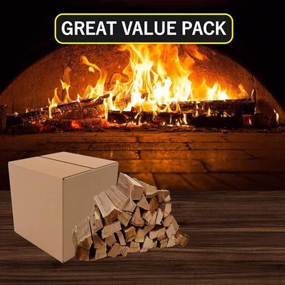 Old Potters Kiln Dried Mini Pizza Oven Cooking Logs~ 6 Inch Wood Logs for Grills and Smokers, Solo Stove Mesa XL Hickory~ 12 lbs, (790 Cubic Inches)