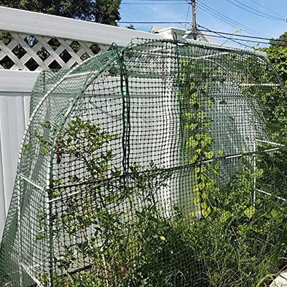 BOEN Garden Fence Temporary Barrier Outdoor Fence for Dog, Rabbit or Deer, Garden Netting Plastic Mesh Plant Protection (4' x 75', Green)