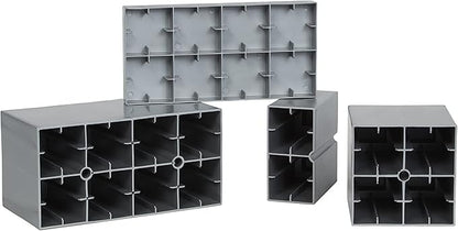 EverBlock 11’ x 7’ Wall Kit with Accordion Door | 3’ x 7’ Doorway | Modular Building Blocks | Wall Display System | Room Divider & Partition | Easy to Connect & Reuse | Indoor & Outdoor Use | Yellow