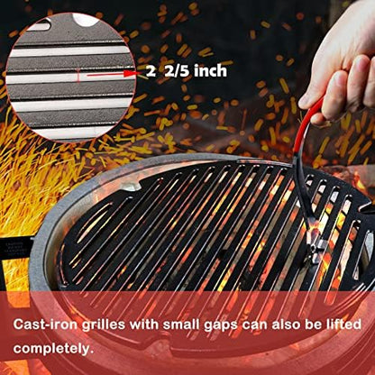 Vankey Cooking Grill Grate Lifter, Carbon Steel Grill Grate Lifter Gripper - Image 3
