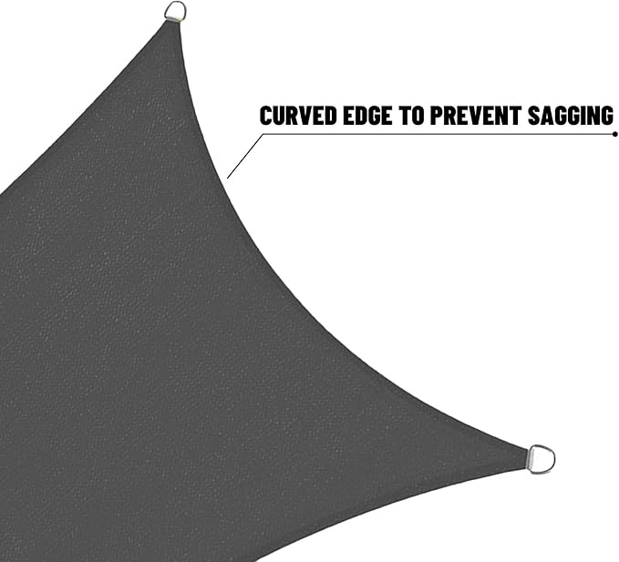 SUNNY GUARD 20' x 26' Rectangle Shade Sail 95% UV Block Outdoor Canopy | Sun - Image 7
