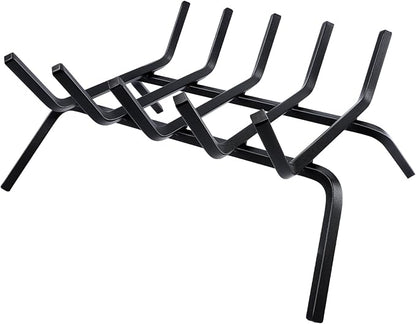 Fireplace Grate,Fireplace Log Holder,18 inch Heavy Duty Solid Cast Iron FIrewood Log Burning Rack for Inside The Fireplace Accessories Outood Fire Pit Kindling Fireplace Tools