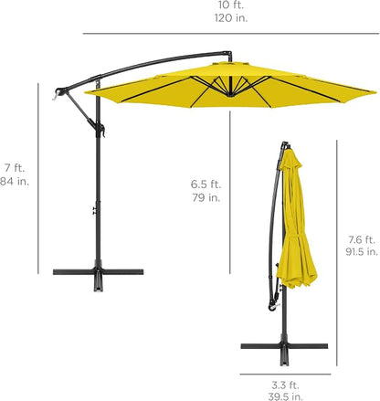 Best Choice Products 10ft Offset Cantilever Hanging Market Patio Umbrella - Image 7