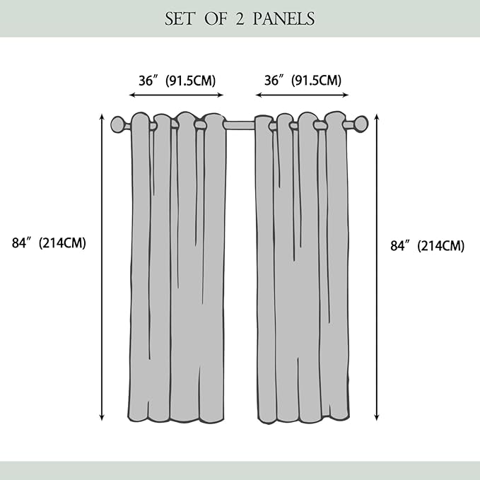 Forest Theme Waterproof Outdoor Curtains for Patio,Trees Moon Lake Pattern,Privacy Weatherproof Grommet Outside Curtains for Porch, Pergola, Cabana,2 Panels,W36 x L84,Green