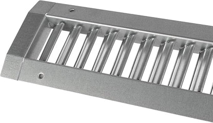 Repa Market 13" x 3" Inch Air Exhaust Grille for Round Ducts - Adjustable Louvre Blade Air Register - Galvanized Air Supply Vent Cover - Side Fit Round Surface Canal Ducting from 6.30" to 15.74"