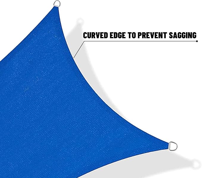 SUNNY GUARD 20' x 20' x 20' Triangle Shade Sail 95% UV Block Outdoor Canopy | - Image 7