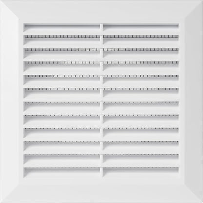 White 4" Inch Ventilation Grille - Inside/Outside use - (Flange 3.9"Ø/Cover 6.7"x6.7") - Air Vent Louver - Exhaust Hood - Available 3 Sizes / 4 Colors, White
