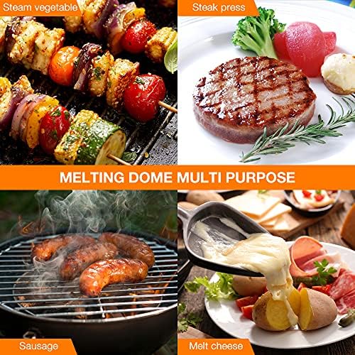 Stanbroil Melting Dome & Grill Press Kit Stainless Steel Basting Cover - Image 6