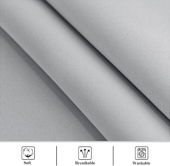 Outdoor Waterproof Curtains W52 x L84 Inch Silver Grey, 1 Panel | Deck Blackout - Image 6