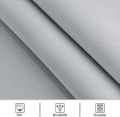 Outdoor Curtains W52 x L108 Inch Silver Grey, 1 Panel | Patio Waterproof - Image 6