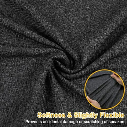 54"x54" Speaker Grill Cloth, Water Resistant Mesh Fabric Black - Image 4