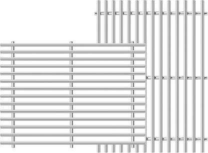 Criditpid 304 Stainless Steel 7639 Grill Grates for Weber Spirit 300 & GS4 Spirit II 300 Series, Spirit E310 E320 E330, Genesis Silver B/C, Genesis Gold B/C, Genesis Platinum B/C Grill Parts, 7638