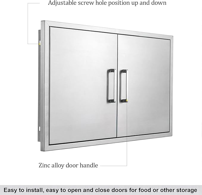 Outdoor Kitchen Door, 27 "W20 H Outdoor Kitchen Access Door, Stainless Steel Barbecue Single Door, Can Be Used for Outdoor Kitchen Island Or Outdoor Kitchen