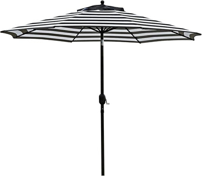 Sunnyglade 9' Patio Umbrella Black and White Outdoor Table Umbrella 8 Ribs | by Sunnyglade