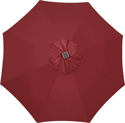 9 ft Solar Umbrella, 32 LED Lighted Patio Umbrella, Table Market Umbrella - Image 4