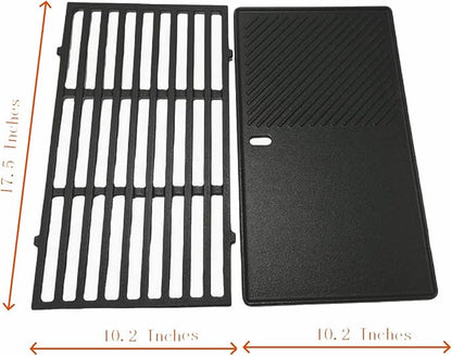 Firsgrill Professional Replacement for Weber Spirit I & II 200 Series Spirit E-210 E-220 Spirit S-210, S-220 Burner Flame Cooking Grills (17.5"Cooking Grates 7637 & Griddle)