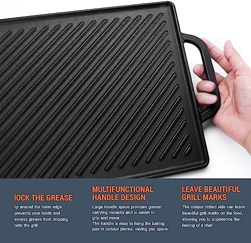 GGC Cast Iron Reversible Griddle - Image 6