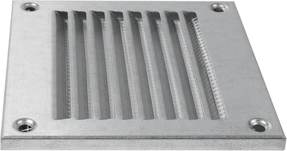 Repa Market 4x4 Inch Air Vent Cover/Galvanized Steel Louvered Grill Cover with Mesh Screen/Wall or Ceiling Vent/Durable Flush Mount HVAC Register for Indoor and Outdoor Ventilation