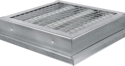 Vent Systems 8" x 8" Inch Galvanized Steel Industrial Air Return Grille - Heavy-Duty Louvered Air Intake Exhaust Vent Cover – Outdoor Wall Vent HVAC Grille - Register for House Wall Crawl Space