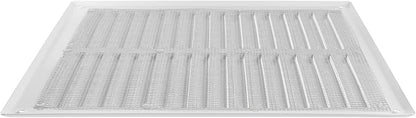 Square Ventilation Grille / 10" x 10" Inch Inside Measurement/White Metal Air Vent Louver - Inside/Outside use / 11.6" x 11.6" Inch Outer Measurement