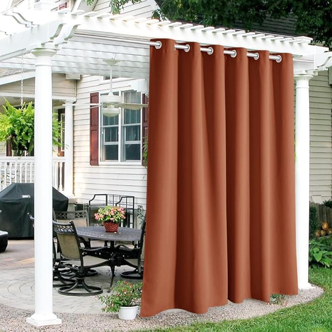 RYB HOME Outdoor Curtains for Patio Waterproof Privacy Thermal Insulated | by RYBHOME
