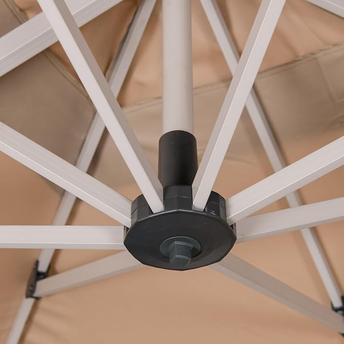 Cantilever Patio Umbrella with Cross Base and Cover Included - Image 7