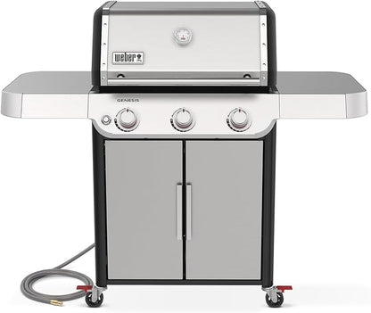 Weber Genesis S-315 Natural Gas Grill for Outdoor Grilling, 3 Burners, Stainless Steel