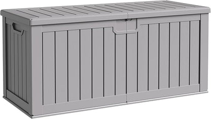 Flamaker 250 Gallon Resin Deck Box, XXL Waterproof Storage Box by Flamaker
