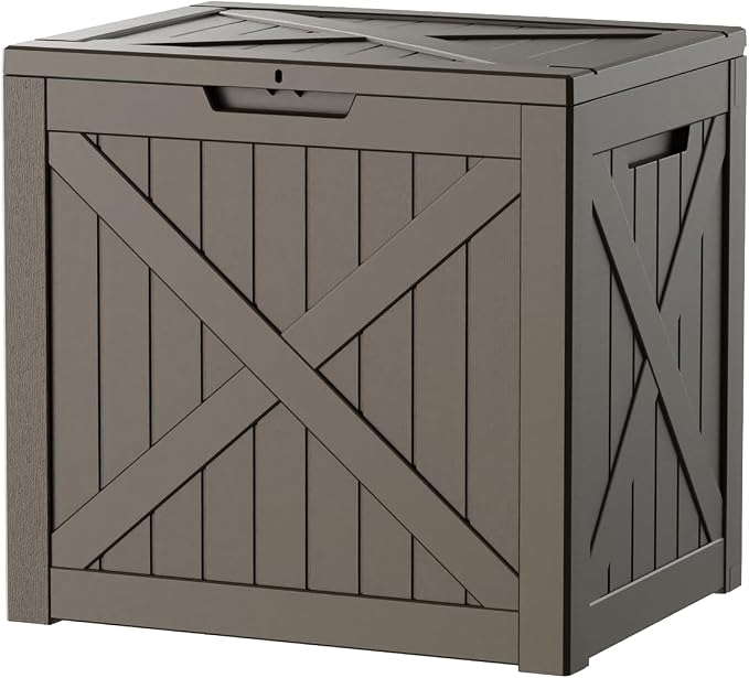 35 Gallon Outdoor Storage Box Waterproof Weatherproof Deck Box | Lockable by EASYUP