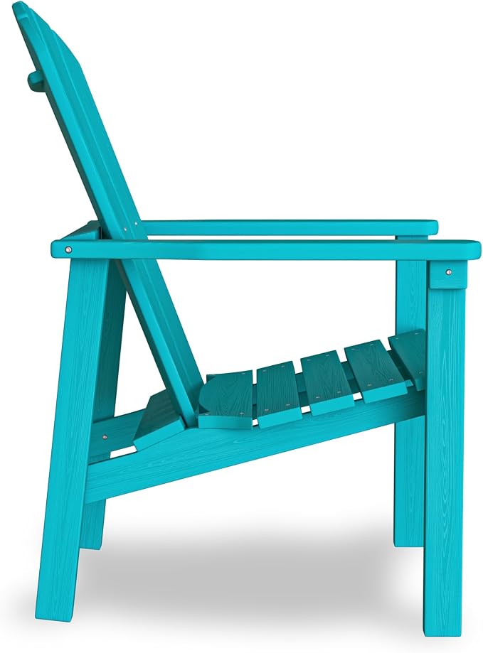 Compact Stackable Adirondack Chairs, All Weather HDPE, Aruba | 26.3" Wide HDPE - Image 8