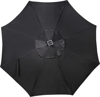 9 ft Solar Umbrella, 32 LED Lighted Patio Umbrella, Table Market Umbrella - Image 4