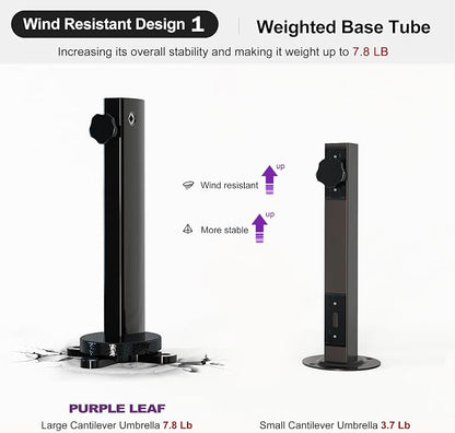 PURPLE LEAF Cantilever Umbrella - Image 4