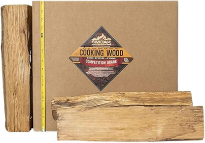 Smoak Firewood 16inch Length Premium Cooking Wood & Firewood Logs – Used for Grills, Smokers, Pizza ovens, stoves, firepits or fireplaces – USDA Certified Kiln Dried (RED Oak – 60-70lbs 16inch Wood)