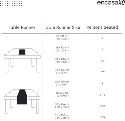 Encasa XO Table Runner 13"x36" Long | Cotton Canvas Fabric | Coral Solid Color | Machine Washable & Durable