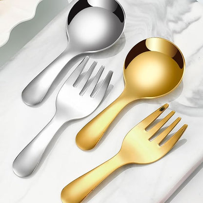 2 Pcs Portable Fork Spoon Tableware Portable Spoon and Fork Set Cutlery for Camping Picnics and Outdoor Dining Camping Dining Set