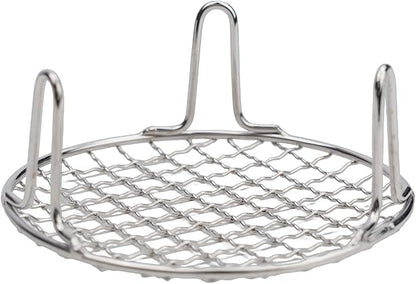 Stainless Steel BBQ Grill Grid with Legs, Round Grid Cooking Net, Even Heating for Outdoor Camping and Home Barbecue(15cm)